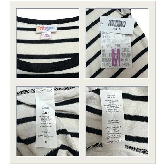 LuLaRoe Retired Julia Bundle of 5 Medium Dresses all NWT Multicolors - Picture 7 of 13